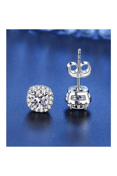 OEM Cercei cu diamante moissanite Classic Square