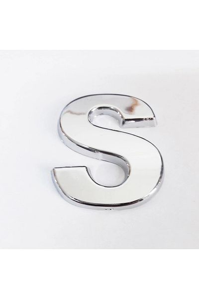 Toptan Bulurum Cemax Letter S 3.75 cm Chrome Adhesive