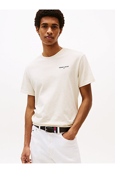 Tommy Hilfiger Erkek Bej S/S Tişört