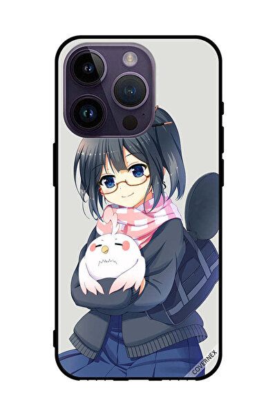 Covernex غطاء حماية لهاتف Apple iPhone 14 Pro فتاة تحمل حيوانًا أليفًا