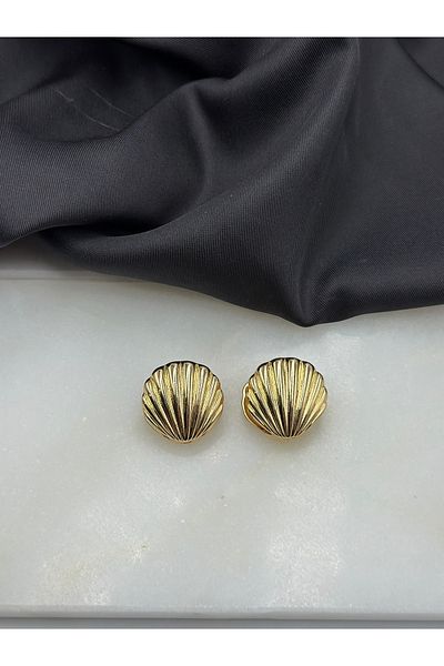 Duéra Gold Oyster Model Design Dangle Earrings