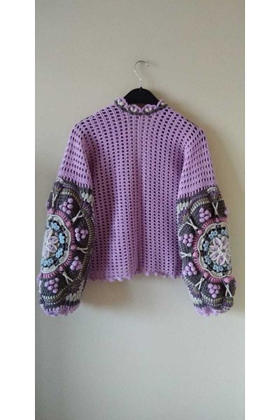 Guashe Hand Knitted Motif Cardigan