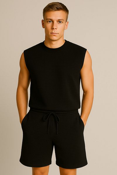 Sende Yakala Quilted Singlet and Shorts Set Unisex