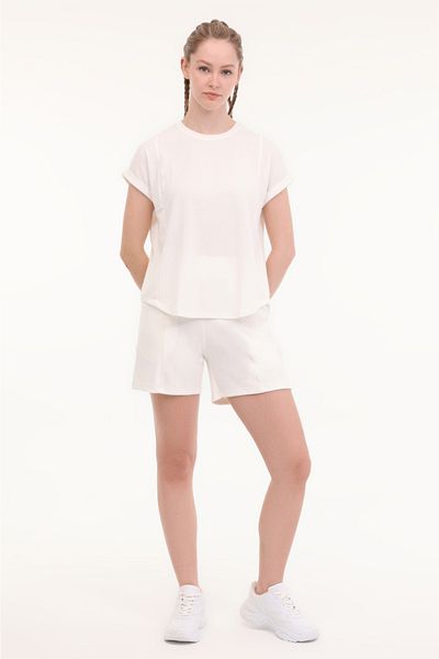 lumberjack Wl Lin 20Qfyy430-068 5Fx Ecru Women's Shorts