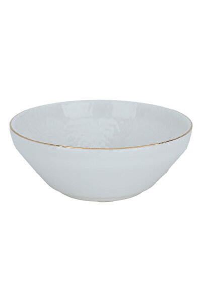 Alsaif Gallery Porcelain Soup Bowl Alsaif Gallery, 14 cm, White with Golden Trim