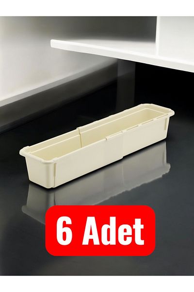 Nesto Home Σετ 6 Συρταριέρα πολλαπλών χρήσεων με ρυθμιζόμενο μήκος και σετ μαχαιροπήρουνων μεσαίου μεγέθους