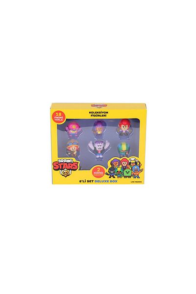 NECO TOYS Pmi Brw2070 Brawl Stars 8-Piece Deluxe Figure Set Assortment