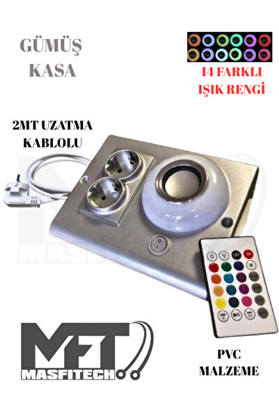 Masfitech Dolap Ve Tezgah Altı Bluetooth Müzik Çalar Prizmatik Venüs Uzatma K...