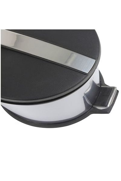 DLC 8 Liter Stainless Steel Pedal Trash Bin with a Polished Finish