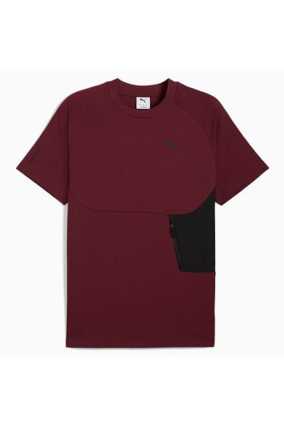 Puma Ανδρικό μπορντό μπλουζάκι Tech (629673-96)