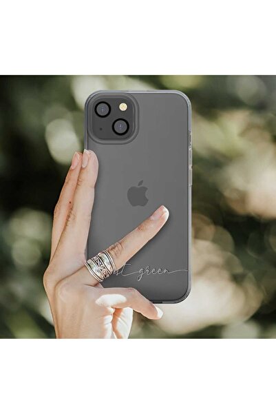 Just Green Just Green case, compatible with iPhone 14 Plus, transparent, silicone