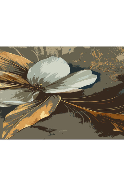 Harikabirev HARİKABİREV|SİYAH&GOLD SET ÇİÇEK KOMBİNİ (ARTISTIC)|ÇERÇEVELİ TEMPERLİ CAM TABLO 3LÜ YATAY