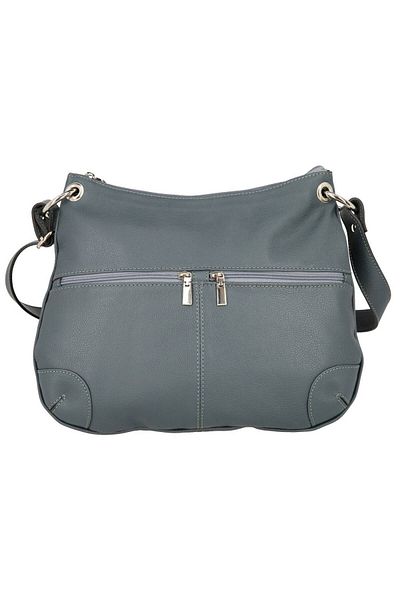 Magazinul de genti Women's bag made of soft natural leather, model 217, Gray