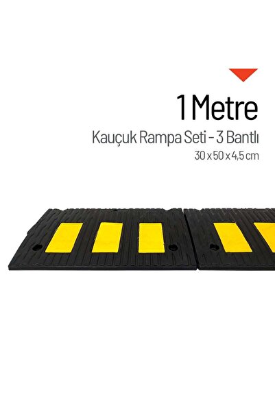 İleri Trafik Kauçuk Taşınabilir Rampa - 1 Metre Set
