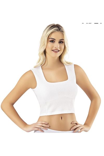 Sevamed Underwear Cotton Camisole Fabric Sleeveless Bra U-Neck Crop Singlet