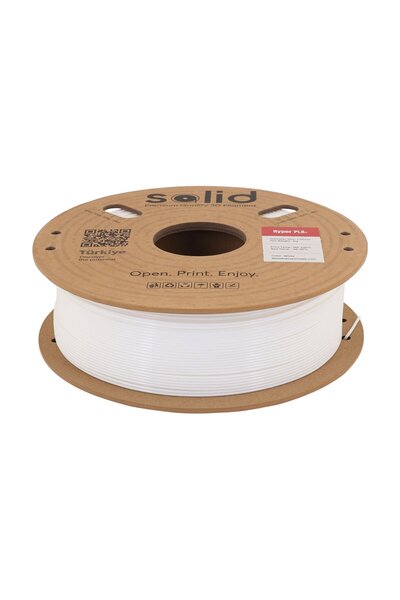 Solid Filament Solid Hyper PLA+ Beyaz Filament 1.75mm - 1Kg
