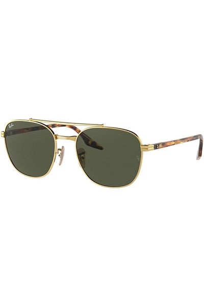 Ray-Ban Ray‑Ban RB3683 001/31 – Ochelari de Soare Unisex, Arista Gold / G‑15 Green, 59 mm