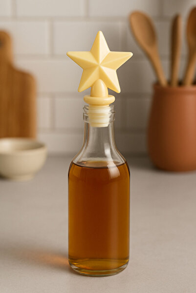 SİHİRLİ AYAKLAR Colorful Bottle Stopper Leak-Proof Glass Bottle Oil Pot Lemon Vinegar Liquid Oil Bottle Apparatus Organizer 10cm