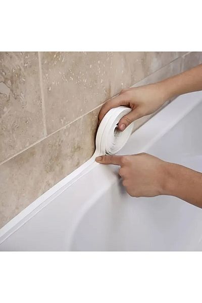 esdekor White (Length 1.5m, Width 2.2cm) Kitchen-Specific Waterproof Tape Sink
