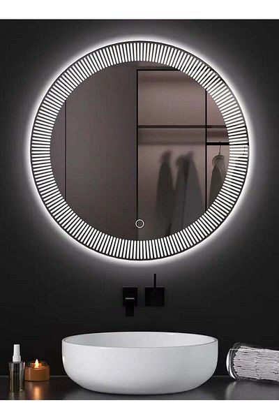 Taimi 50cm Bathroom Mirror with 3-Level LED Backlight, Wall Mounted Mirror, Makeup Mirror