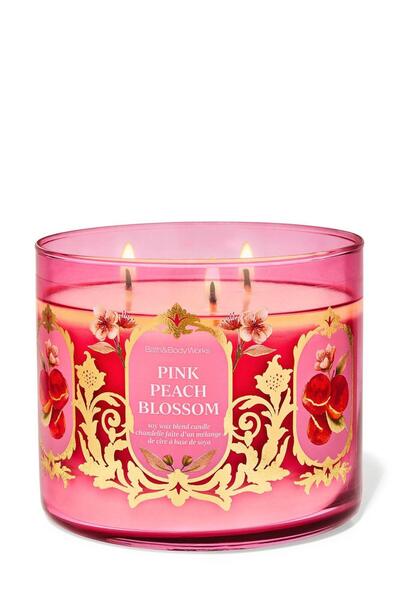 Bath & Body Works Pink Peach Blossom Büyük Mum 411 g