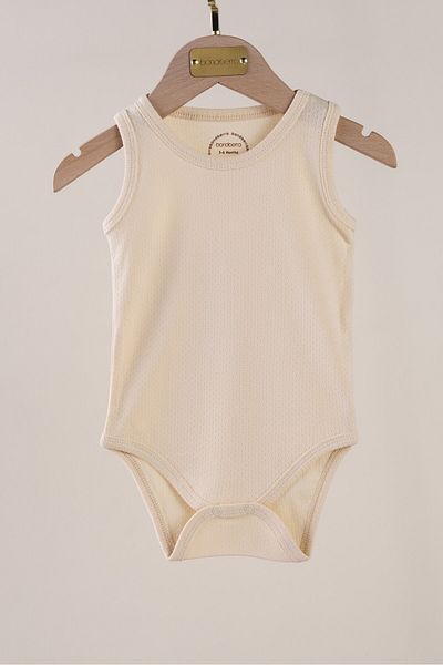 Bondberro Set of 3 Unisex Certified Zero Sleeve Newborn and Baby Bodysuits