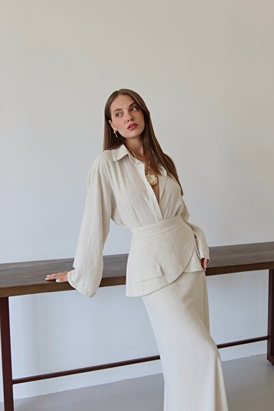 Laluvia Természetes szoknya öves szoknya ingkészlet - 8763