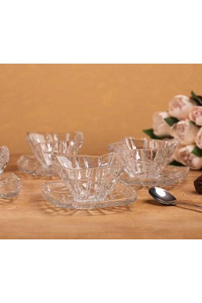 Glass In Love Glass Plate Dessert Bowl 12 Pieces