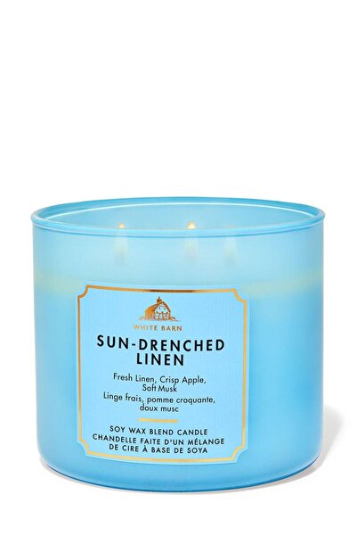 Bath & Body Works Sun-Drenched Linen Büyük Mum 411 g