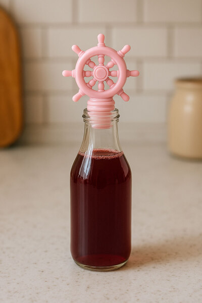 SİHİRLİ AYAKLAR Rudder-Seashell Bottle Stopper 2-Piece Non-Spill Glass Bottle Oil Container Lemon Vinegar Liquid Oil Bottle Apparatus