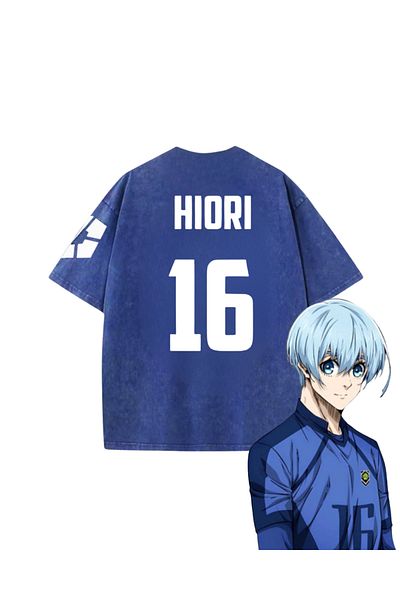 Touz Μπλε κλειδί Μπλε Anime Unisex Oversize Vintage T-shirt