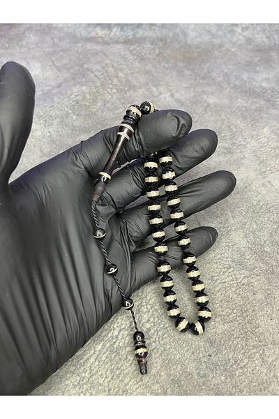 Mos Tespih High-End Natural Kuka Prayer Beads with Brass Spiral System