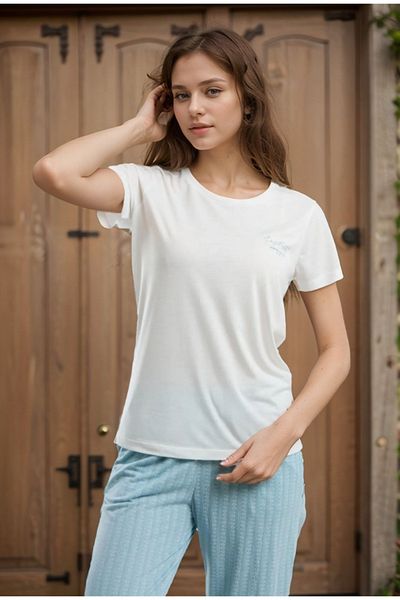 Pierre Cardin Women's Clothing Short Sleeve Viscose Pajamas Set Ll.Pc89.K97.D01
