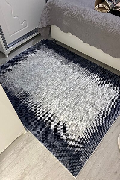 CENTER AVM Gri Halı Yatak Odası Halısı Makinede Yıkanabilir Kaymaz Taban Halı