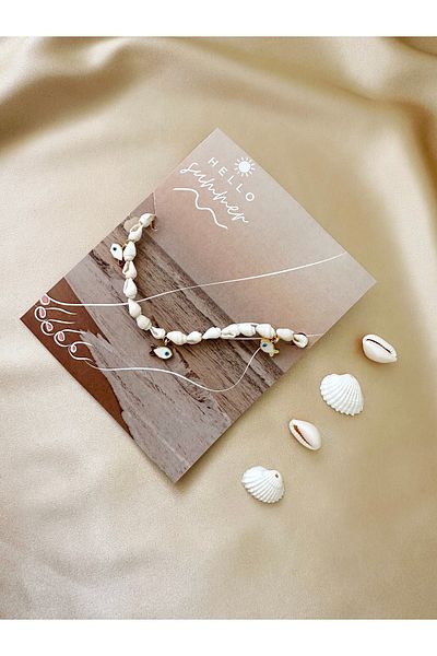 the canelif accessories Seashell Anklet - Summer Fashion Charm Detailed Handmade