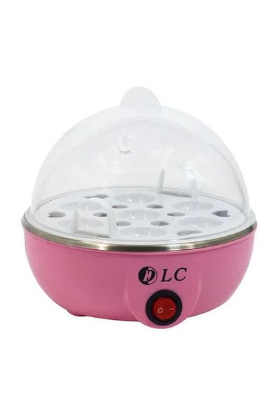 DLC Egg Steamer – 350 W Electric Egg Cooker for 7 Eggs, with Measuring Cup (Pink)