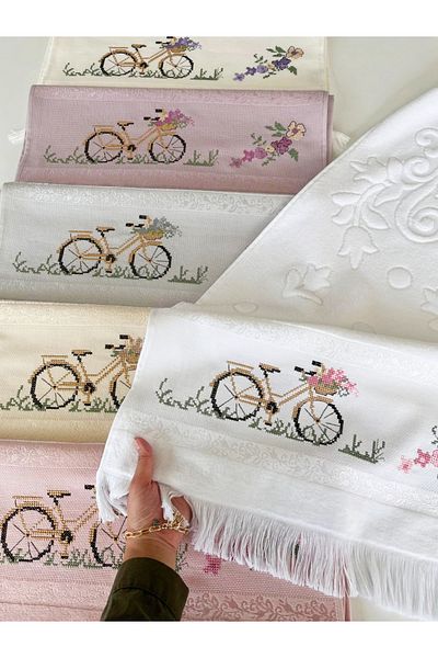 sarra Mysoft 50X90 Colorful Embroidered Towel - Bike