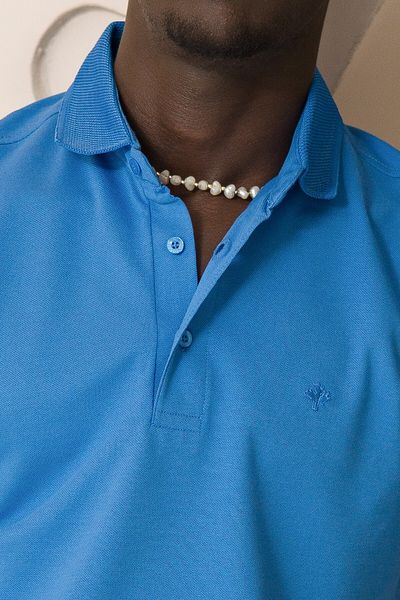 Paul Martin Πλεκτό μπλουζάκι Polo Neck Regular Fit από βαμβάκι και λύκρα