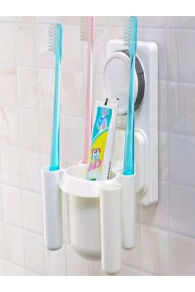 Generic Toothbrush and toothpaste organizer