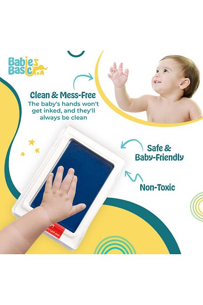 Babies Basic Clean Fingerprint with two imprint cards - Navy Blue