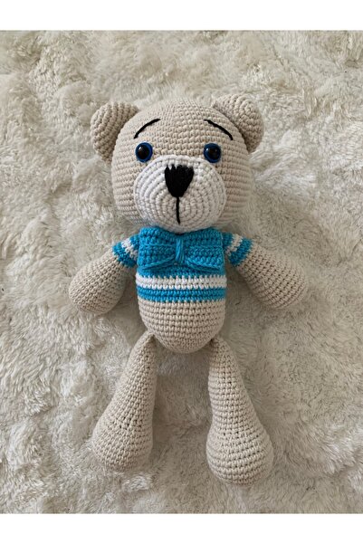 Amigurumi Örgü Oyuncak Ayı - Mavi