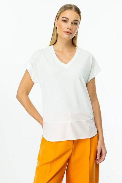 On Fashion V-Neck Short Sleeve Blouse