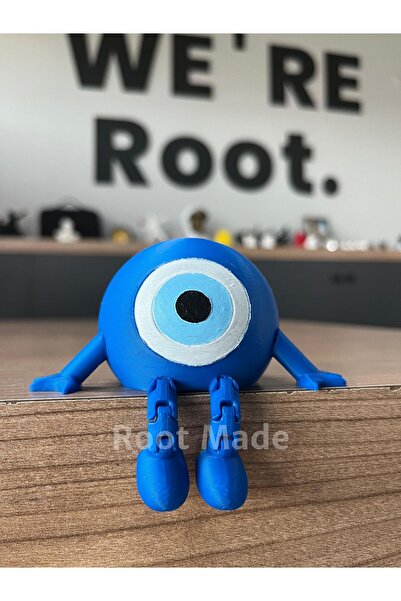 Root Made Eklemli Nazar Boncuğu Oturan Sevimli Dekoratif Hediyelik Nazar Bonc...