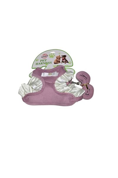 duoguo Set Ham Si Lesa Pentru Catei Si Pisici De Talie Mica, Cu Rochita Bufanta, 110 cm