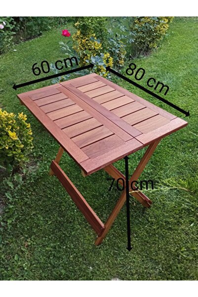 BİRAYSE Ahşap 60X80 İroko Mini Yemek Masası