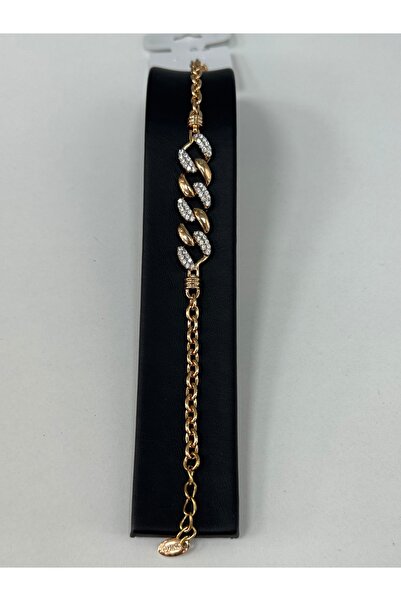 VLDORO Gold Color Gourmet Chain Stone Detailed Xuping Bracelet