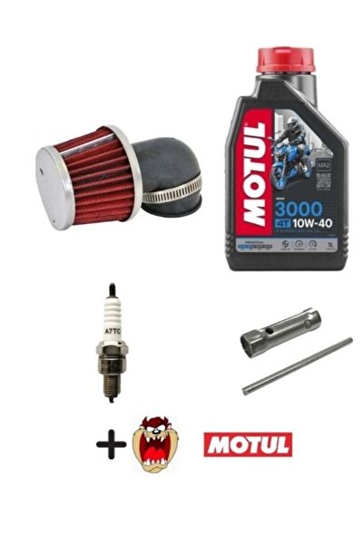 GMS Cup Motosiklet Bakım Seti Motul 3000 10W40 Yağ+Buji+buji anahtarı+ Armut ...