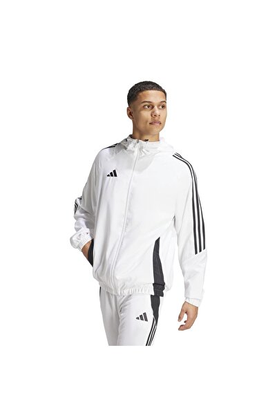 adidas Tiro 24 Erkek Beyaz Kapüşonlu Rüzgarlık