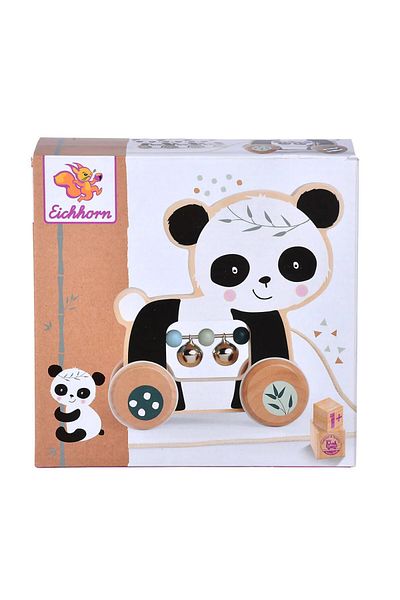 Eichhorn Jucarie bebelusi panda de tras din lemn cu clopotei Eichhorn