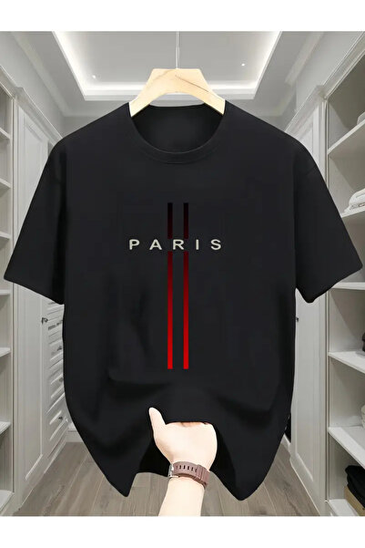 CLASİVA تي شيرت باريس كبير الحجم برقبة دائرية للجنسين